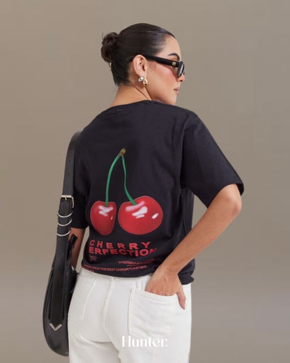 CHERRY T-SHIRT NEGRA